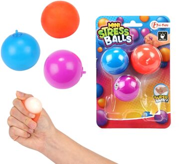 Toi-Toys mini-stressballen 3 stuks á 3,5 cm Multikleur