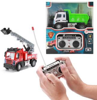 Toi Toys Mini vuilniswagen/brandweer RC Multikleur