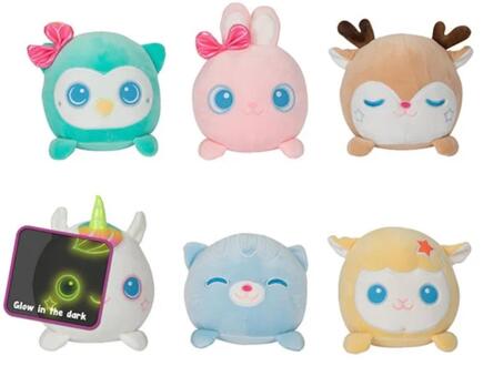 Toi-Toys Pluche dier glow in the dark 17cm verschillende