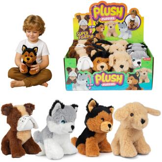 Toi-Toys Pluche hond -Puppy- 15cm 4ass verschillende