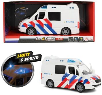 Toi-Toys politiebus junior 21 cm wit/blauw/rood