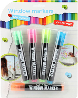 Toi-Toys raamstiften 5 stuks Groen