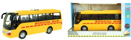 Toi-Toys schoolbus met licht en geluid 30 cm geel