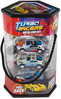 Toi-Toys Set a 9 metalen auto's pull back verschillende