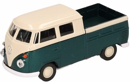 Toi-Toys Speelgoed Volkswagen T1 pick up busje groen Welly autootje 1:36 - Speelgoed auto's