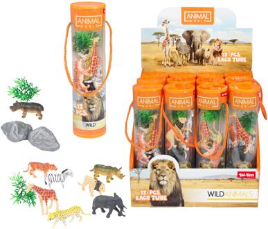 Toi-Toys Speelset -Wilde dieren-12dlg in koker verschillende