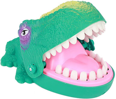 Toi-Toys Spelletje de Bijtende dino - familie spelletje - reactie vermogen - vakantie spellen Groen