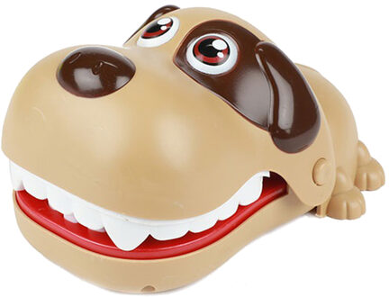 Toi-Toys Spelletje de Bijtende hond - familie spelletje - reactie vermogen - vakantie spellen Bruin
