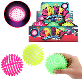 Toi Toys Stekel stuiterbal + licht Ø9cm Multikleur