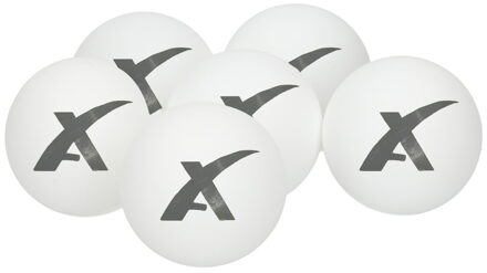 Toi-Toys Tafeltennisballen setje - 6x balletjes - kunststof - wit - pingpong
