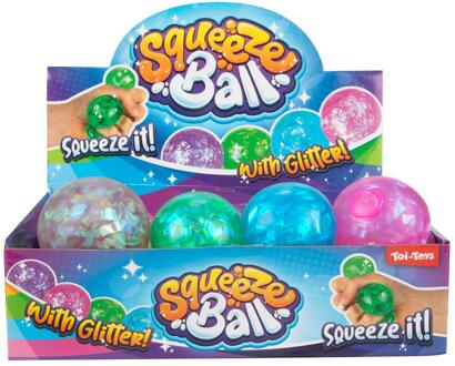 Toi-Toys Toi Toys Anti stressbal met glitter Ø6cm verschillende