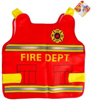 Toi-Toys Toi Toys Fire fighter brandweerman vest rood