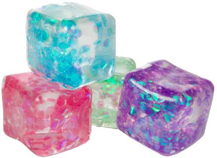 Toi-Toys Toi Toys Fun Glitter knijpkubus Jelly verschillende