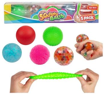 Toi-Toys Toi Toys Fun Set a 5 Squishy ballen Ø7cm verschillende