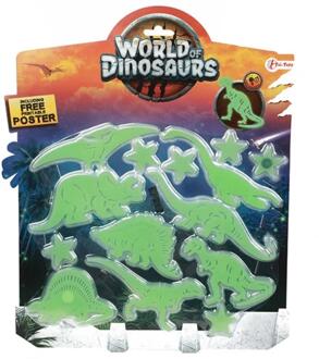 Toi-Toys Toi Toys Glow in the dark dino's groen