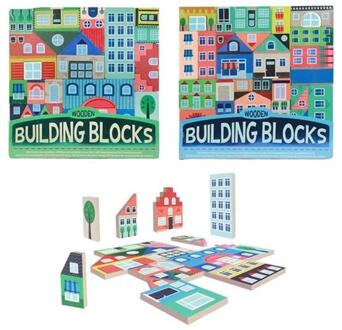 Toi-Toys Toi Toys Houten bouwblokken stad multi