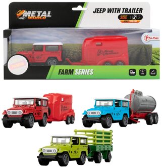 Toi-Toys Toi Toys Jeep met landbouwaanhanger Multikleur