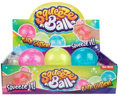 Toi-Toys Toi Toys Knijpbal met glittergel Ø6cm verschillende