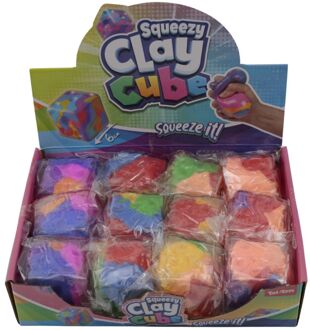 Toi-Toys Toi Toys Knijpkubus gevuld met klei verschillende