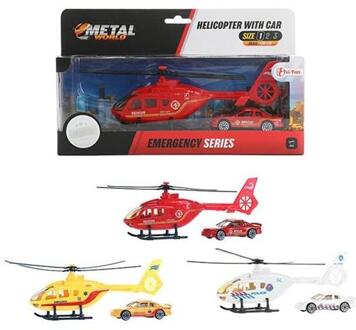 Toi-Toys Toi Toys METAL Helikopter Met Auto Van Metaal Assorti