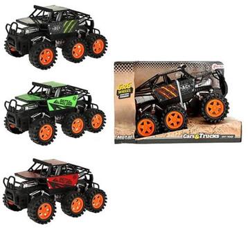 Toi-Toys Toi Toys Monster truck 6 wielen frictie verschillende