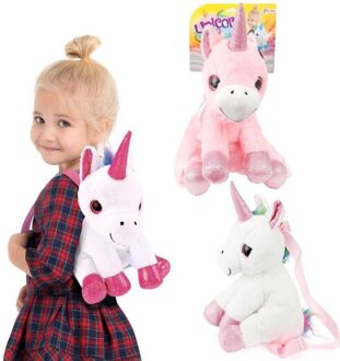 Toi-Toys Toi Toys Pluche eenhoornrugzak 30cm multi