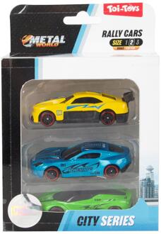 Toi-Toys Toi Toys Rally race auto Classic set a 3 verschillende