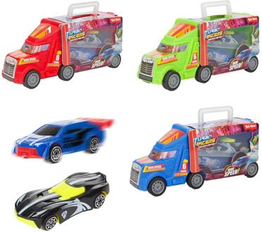 Toi-Toys Toi Toys Vrachtwagen met 2 raceauto's verschillende