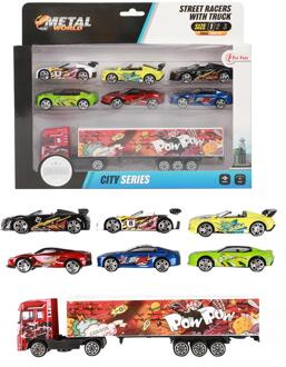 Toi-Toys Toi Toys Vrachtwagen met 6 raceauto's