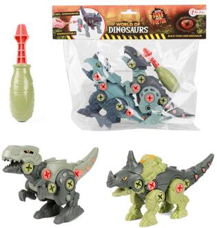 Toi-Toys Toi Toys World Of Dinosaurs 2x Dino Demonteerbaar groen