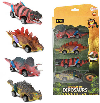 Toi-Toys Toi Toys World Of Dinosaurs 4 Dino-auto's Pull Back
