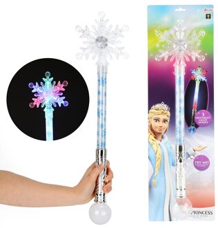 Toi-Toys Toverstaf Sneeuwvlok Met Licht Transparant 21 Cm