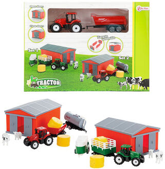 Toi Toys Tractor set schuur met tractor Multikleur