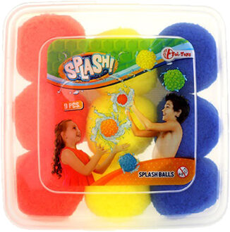 Toi-Toys Waterspeelgoed splash ballen - 9 stuks - herbruikbare waterballonen - zomer speelgoed