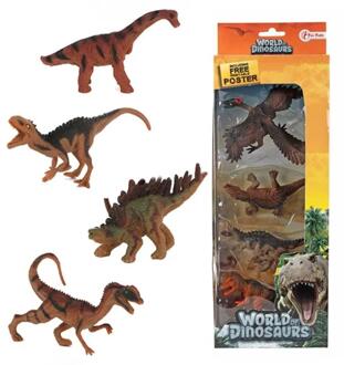 Toi-Toys World of Dinosaurs Dinosaurussen, 4st.