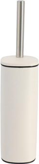 Toilet/badkamer toiletborstel met houder - Elegance - wit - 9 x 39 cm