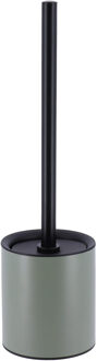 Toilet/badkamer toiletborstel met houder - Urban Stone - groen - 10 x 37 cm