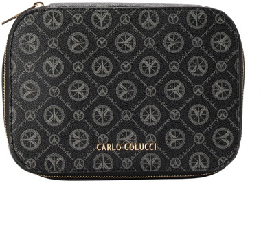 Toilet Bags Carlo Colucci , Black , Unisex - ONE Size