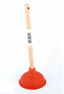 Toilet/gootsteen ontstopper plopper - met houten steel - 40 cm - Ontstoppers/ploppers