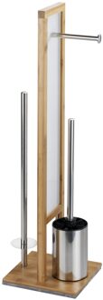 Toilet standaard bamboo rivalta ,reserverolhouder , toiletborstel