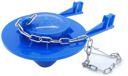 Toilet Tank Fittingen Flapper Afvoer Flush Kleppen Eenvoudig Te Installeren Met Roestvrij Keten Woonaccessoires Rubber Reparatie Universele Blauw