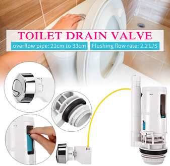 Toilet Tank Fittingen Kit Dual-Flush Toilet Reparatie Kit Geschikt Voor Een Stuk Wc Abs Plastic