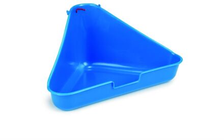 Toilet voor knaagdier en konijn, hoekmodel - Blauw