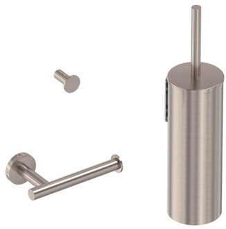 Toiletaccessoire Set MAY 3-in-1 Geborsteld Nickel PVD Geborsteld Nikkel