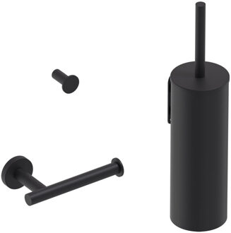 Toiletaccessoire Set MAY 3-in-1 Mat Zwart PED