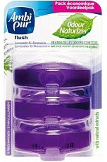 Toiletblok Lavendel - Navulling 3x55 ml