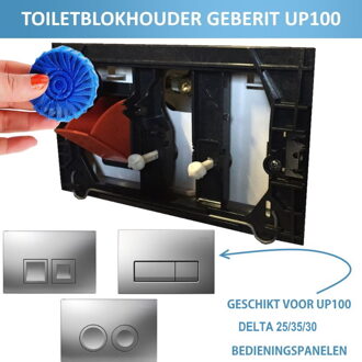 Toiletblokhouder tbv Geberit up100 (delta drukplaten)
