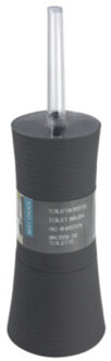 Toiletborstel antraciet grijs met houder kunststof 38 cm