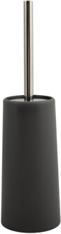 Toiletborstel houder/WC-borstel - antraciet grijs - kunststof - 35 cm - Toiletborstels