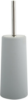 Toiletborstel houder/WC-borstel - lichtgrijs - kunststof - 35 cm - Toiletborstels